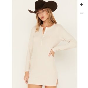 Cleo + Wolf Waffle Knit Henley Dress